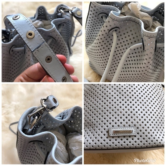 Rebecca Minkoff Star Perforated Bucket Bag in Blue - Picture 9 of 9